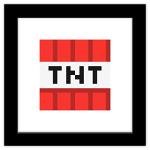 Minecraft Iconic Pixels Wall Art Poster - Framed