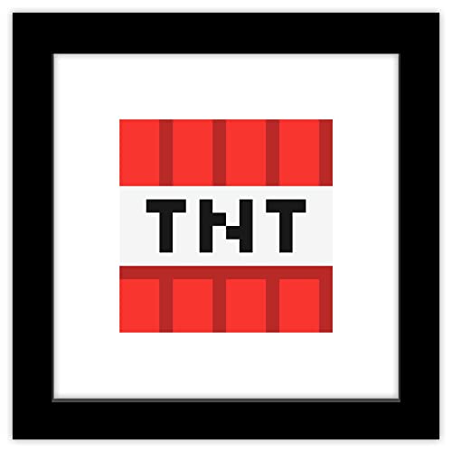 Minecraft Iconic Pixels Wall Art Poster - Framed
