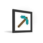 Minecraft Diamond Pickaxe Wall Art - 12" x 12