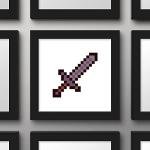 Minecraft Iron Sword Wall Art - Framed Poster