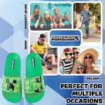 Minecraft Boys Beach Flip Flops - Green Slider