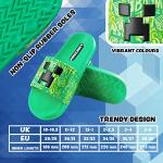 Minecraft Boys Beach Flip Flops - Green Slider