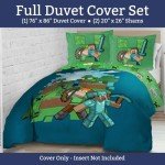 Minecraft Blue 3-Piece Duvet Cover Set
