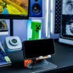 Exquisite Gaming: Minecraft: Creeper - Cable Guys Original Controller & Phone Holder, Collectible Device & Gaming Stand, Officially Licensed Figure