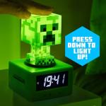 Minecraft Creeper Icon Battery-Powered Alarm Clock