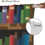 Minecraft Pixelated Bookshelf Curtain for Kids