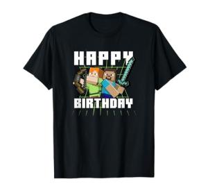 Minecraft Alex & Steve Birthday Celebration T-Shirt