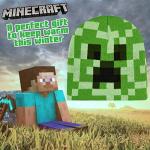 Minecraft Fluffy Bucket Hat and Gloves Set
