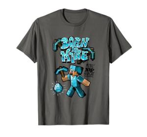 Minecraft Steve Diamond Armor Born To Mine Tee