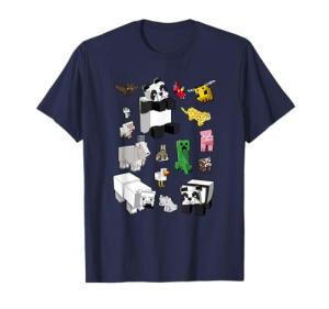 Minecraft Cartoon Panda Graphic T-Shirt for All