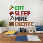 Minecraft Eat Sleep Mine Create Wall Decal