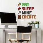 Minecraft Eat Sleep Mine Create Wall Decal