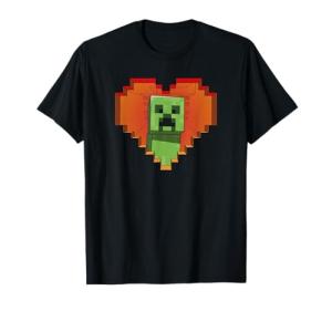 Creeper Heart Logo Minecraft T-Shirt