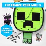 Minecraft Creeper Glow-in-the-Dark Wall Clock