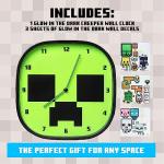 Minecraft Creeper Glow-in-the-Dark Wall Clock