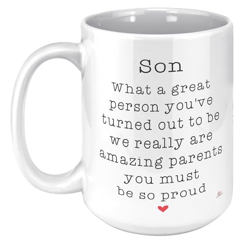 Funny Son Mug: Amazing Parents, Proud Moments