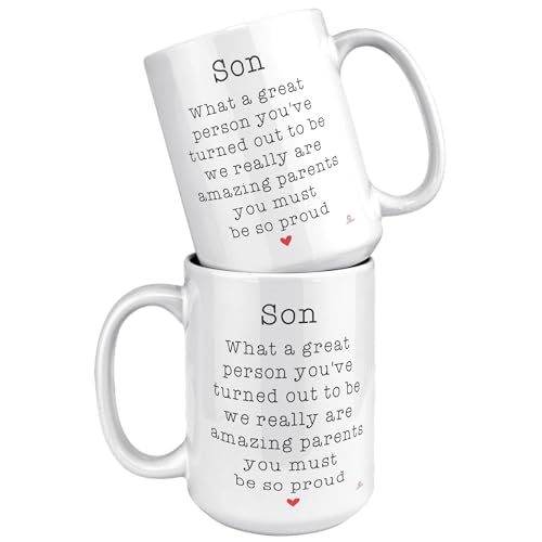 Funny Son Mug: Amazing Parents, Proud Moments