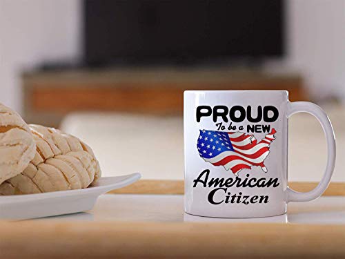 Proud New Citizen Mug with American Flag