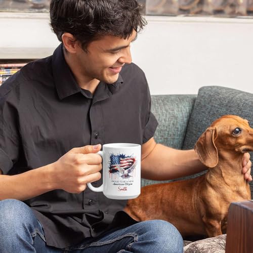 Proud New American Citizen Personalized Coffee Mug