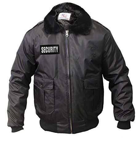 Reflective Security ID Bomber Jacket - Black, Small