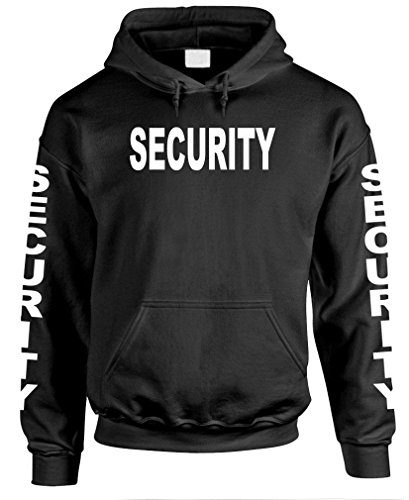 Men's Black Pullover Hoodie for Event Security