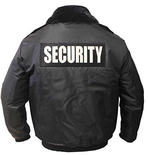 Reflective Security ID Bomber Jacket - Black, Small