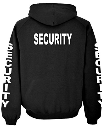 Men's Black Pullover Hoodie for Event Security