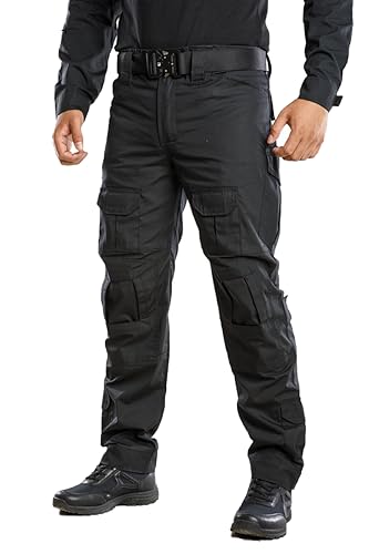 Men's Tactical Waterproof Cargo Pants - Black