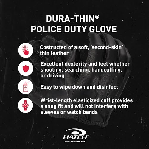 Hatch SG20P Dura-Thin™ Black Search Glove, Small