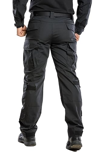 Men's Tactical Waterproof Cargo Pants - Black