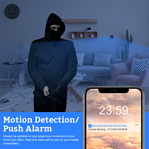 1080P WiFi Mini Hidden Spy Camera with Motion Detection