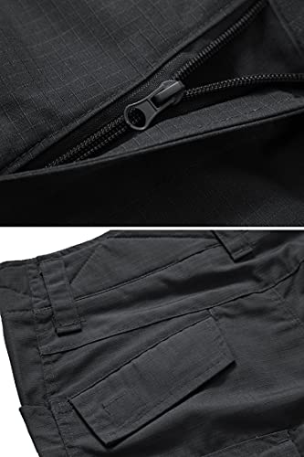 Men's Tactical Waterproof Cargo Pants - Black