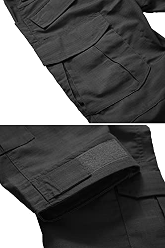 Men's Tactical Waterproof Cargo Pants - Black