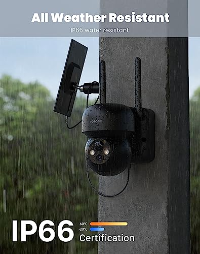 Wireless 2K Solar Security Camera with 360° PTZ