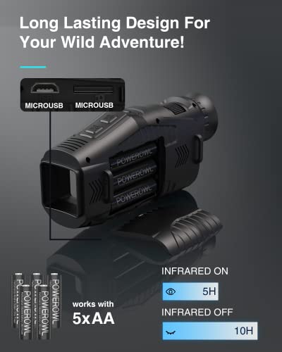 JStoon Night Vision Monocular with Infrared Illuminator, 1080P