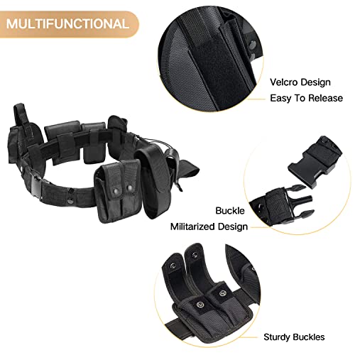 10-in-1 Tactical Duty Belt with Pouches
