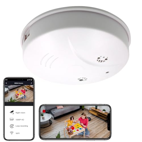 1080P HD Hidden Camera Smoke Detector with Night Vision