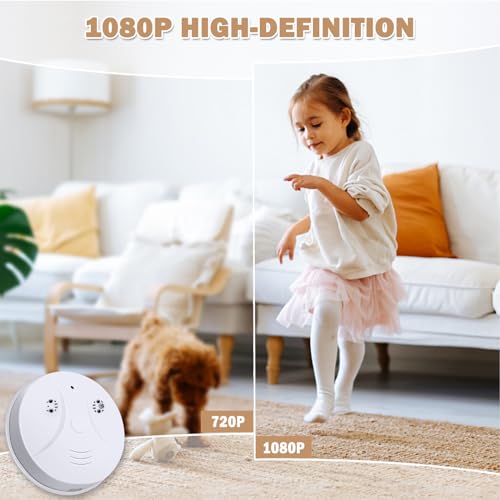 1080P HD Hidden Camera Smoke Detector with Night Vision