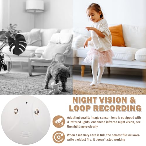 1080P HD Hidden Camera Smoke Detector with Night Vision