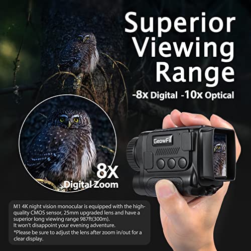 Night Vision Monocular, Upgraded Digital with 8X Zoom