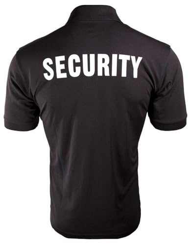 Black Security Polo Shirt for Men, XX-Large