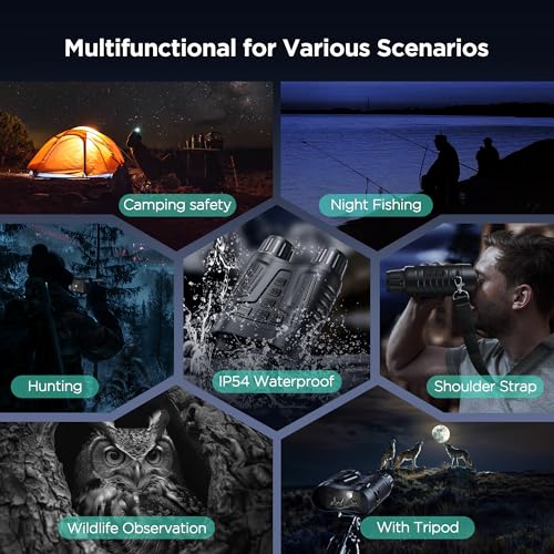 High-Resolution Night Vision Binoculars for Camping and Hunting