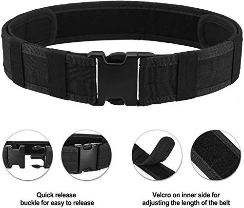 Black Tactical Nylon Belt for Outdoor Security Gear