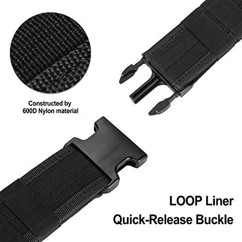 Black Tactical Nylon Belt for Outdoor Security Gear