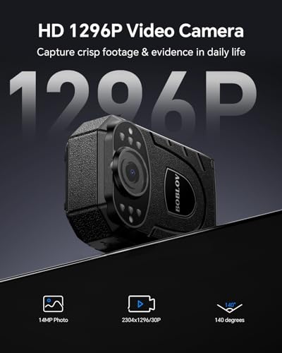 BOBLOV KJ21 1296P Portable Body Camera with Night Vision