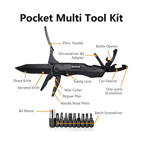 12-in-1 Pocket Multitool with Safety Locking