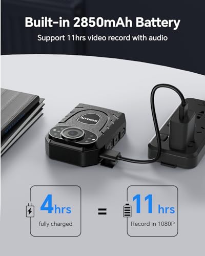 BOBLOV KJ21 1296P Portable Body Camera with Night Vision
