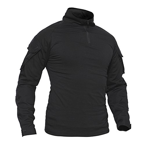 Men's Tactical Long Sleeve Shirt - Black