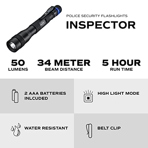 Compact 50 Lumen Police Security Flashlight