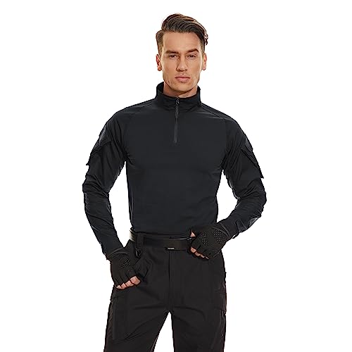 Men's Tactical Long Sleeve Shirt - Black